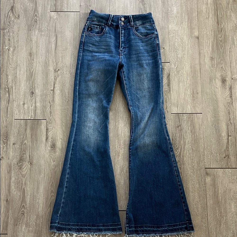 KanCan Dark Blue Flare Jeans - Picture 2 of 3
